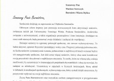 Powiększ zdjęcie Podziękowanie za zaproszenie.