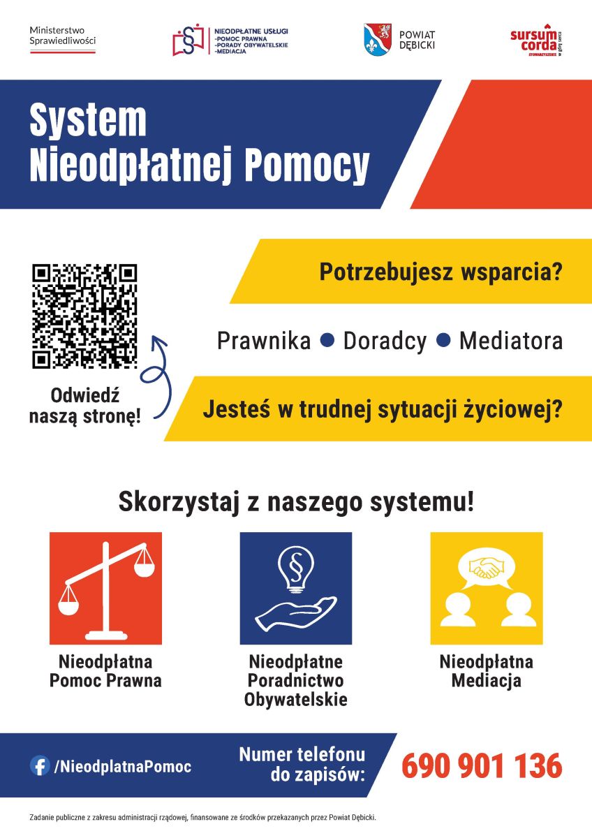 Zdjęcie: Nieodpłatna pomoc prawna, poradnictwo obywatelskie, mediacja oraz edukacja prawna w 2024 r.